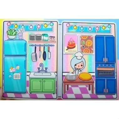 Đồ chơi búp bê giấy Pizza Toca Boca Bóc dán thủ công sáng tạo, giảm giá 18% chỉ 85.250₫ 6