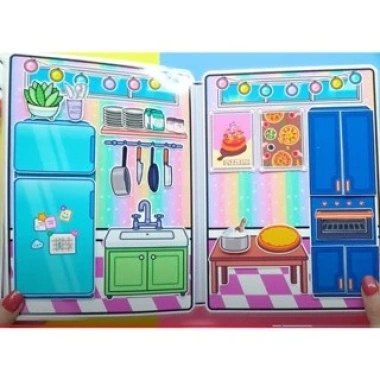 Đồ chơi búp bê giấy Pizza Toca Boca Bóc dán thủ công sáng tạo, giảm giá 18% chỉ 85.250₫ 7