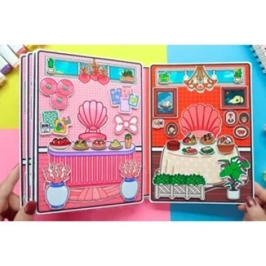 Đồ chơi Búp bê giấy Strawberry-Chocolate - Toca Toca Quiet Book, Bóc dán DIY, Giá 87.500₫ 4 Đồ chơi Búp bê giấy Strawberry-Chocolate - Toca Toca Quiet Book, Bóc dán DIY, Giá 87.500₫ 4