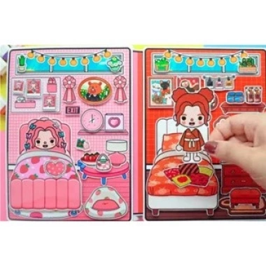 Đồ chơi Búp bê giấy Strawberry-Chocolate - Toca Toca Quiet Book, Bóc dán DIY, Giá 87.500₫ 8 Đồ chơi Búp bê giấy Strawberry-Chocolate - Toca Toca Quiet Book, Bóc dán DIY, Giá 87.500₫ 8