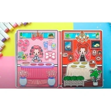 Đồ chơi Búp bê giấy Strawberry-Chocolate - Toca Toca Quiet Book, Bóc dán DIY, Giá 87.500₫ 9 Đồ chơi Búp bê giấy Strawberry-Chocolate - Toca Toca Quiet Book, Bóc dán DIY, Giá 87.500₫ 9