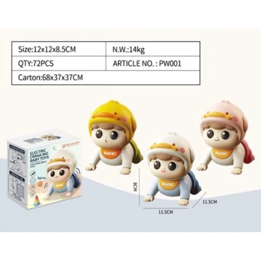 Đồ chơi búp bê tập bò cho bé 0-2 tuổi - Giá ưu đãi 79.500 VND, phát triển vận động