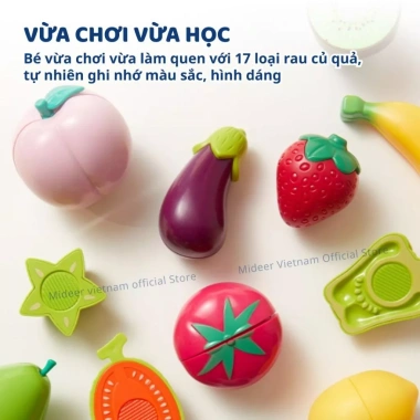 Đồ chơi cắt hoa quả Mideer - Bộ nấu ăn rau củ quả cho bé, giảm giá 359k