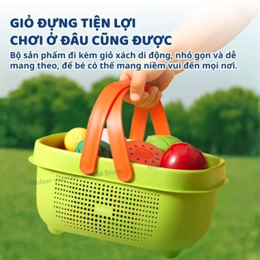 Đồ chơi cắt hoa quả Mideer - Bộ nấu ăn rau củ quả cho bé, giảm giá 359k
