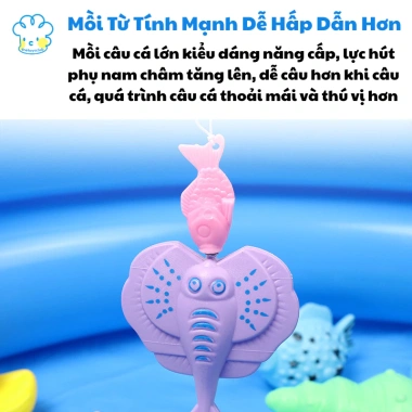 Đồ chơi câu cá nam châm có hồ bơi hơi – Chơi nước ngoài trời vui nhộn, giá ưu đãi 82k