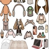 Đồ chơi cho bé giá rẻ Búp bê giấy Toca thay đồ DIY set tự cắt dán - 10.000 VND 6
