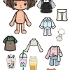 Đồ chơi cho bé giá rẻ Búp bê giấy Toca thay đồ DIY set tự cắt dán - 10.000 VND 7