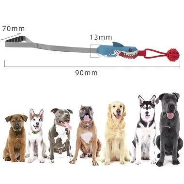 Đồ chơi chó kéo âm thanh Satsuma Tug‑of‑War cho Golden Retriever – Răng hàm, nút cắn chắc 3