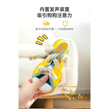 Đồ chơi chó tiếng kêu mài răng, dây thừng cotton chịu cắn, ngăn phá cho cún con 6 Đồ chơi chó tiếng kêu mài răng, dây thừng cotton chịu cắn, ngăn phá cho cún con 6