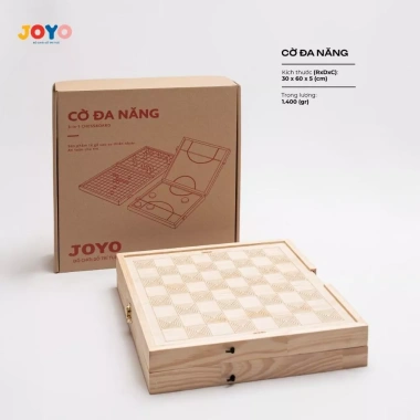 Do choi Co JOYO 4 trong 1 bang go - Phat trien tri tue, co vua, co caro, co vay, co bung - Gia uu dai 290.000 VND 2