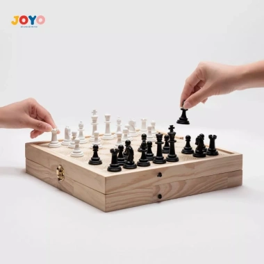 Do choi Co JOYO 4 trong 1 bang go - Phat trien tri tue, co vua, co caro, co vay, co bung - Gia uu dai 290.000 VND 3