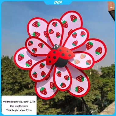 Đồ chơi cối xay gió hai lớp màu cho trẻ em và trang trí sân vườn, giá chỉ 62.195₫ 9