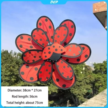 Đồ chơi cối xay gió hai lớp màu cho trẻ em và trang trí sân vườn, giá chỉ 62.195₫ 10