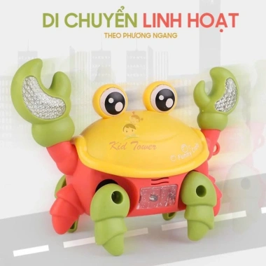 Đồ chơi con cua cảm biến va chạm, di chuyển tự động, âm thanh vui nhộn cho bé 8 Đồ chơi con cua cảm biến va chạm, di chuyển tự động, âm thanh vui nhộn cho bé 8