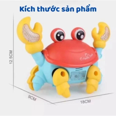 Đồ chơi cua chạy pin, đèn nháy nhạc vui nhộn, phát sáng cho bé - Giá chỉ 45.000đ