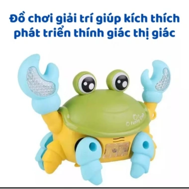 Đồ chơi cua chạy pin, đèn nháy nhạc vui nhộn, phát sáng cho bé - Giá chỉ 45.000đ
