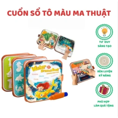 Đồ chơi cuốn sổ ma thuật 2in1 kèm bóc dán - Giá ưu đãi 70.000đ, sáng tạo