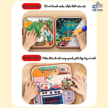 Đồ chơi cuốn sổ ma thuật 2in1 kèm bóc dán - Giá ưu đãi 70.000đ, sáng tạo 7 Đồ chơi cuốn sổ ma thuật 2in1 kèm bóc dán - Giá ưu đãi 70.000đ, sáng tạo 7