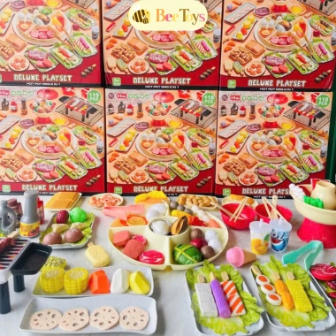 Đồ chơi đầu bếp nấu lẩu Hotpot 90 món Bee Toys, cho bé gái & bé trai, giá 175k 2