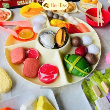 Đồ chơi đầu bếp nấu lẩu Hotpot 90 món Bee Toys, cho bé gái & bé trai, giá 175k 7