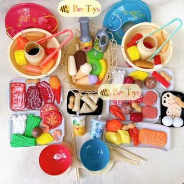 Đồ chơi đầu bếp nấu lẩu Hotpot 90 món Bee Toys, cho bé gái & bé trai, giá 175k 10