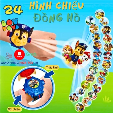 Đồ chơi đồng hồ chiếu sáng 24 hình chú chó cứu hộ Paw Patrol - Đồng hồ 3D thông minh, giá 69.000đ