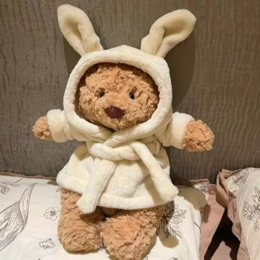 Đồ chơi gấu búp bê 11 inch áo choàng tắm - Nhồi bông thoải mái, sưu tập gia đình, giảm giá 276,100₫