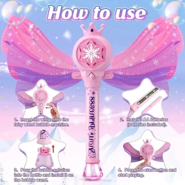 Đồ chơi gậy phép thuật thổi bong bóng, Lightstick công chúa – Giá ưu đãi 125k