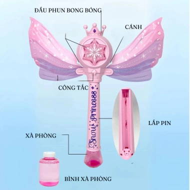 Đồ chơi gậy phép thuật thổi bong bóng, Lightstick công chúa – Giá ưu đãi 125k 4 Đồ chơi gậy phép thuật thổi bong bóng, Lightstick công chúa – Giá ưu đãi 125k 4