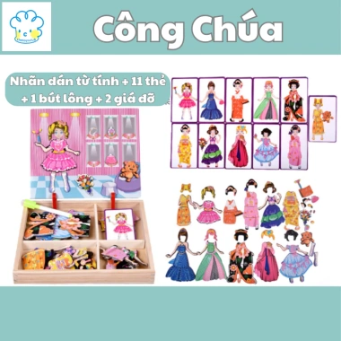 Đồ Chơi Ghép Hình Nam Châm Gỗ - Rèn Tư Duy, Phát Triển Trí Tuệ Bé 1-5 Tuổi