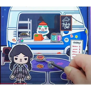 Đồ chơi giấy 6 tuổi - Ngôi nhà búp bê thủ công Kuromi cô tiên xanh, chỉ 99.000₫ 4