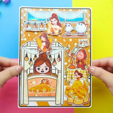 Đồ chơi giấy Bella Quite Book H30 - Squishy Kuromi, trí tuệ, cắt dán cho bé, chỉ 139k 3