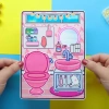 Đồ chơi giấy búp bê Montessori Hồng tocaboca Quiet Book DIY - 99.000đ 5