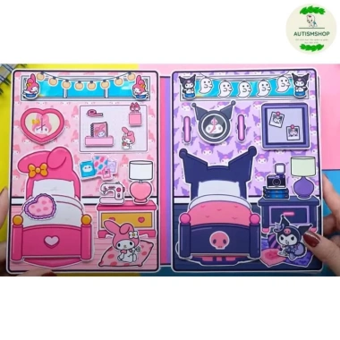 Đồ chơi giấy búp bê Tocaboca Wednesday - Ngôi nhà thủ công Kuromi và My Melody, 53.954₫ 2