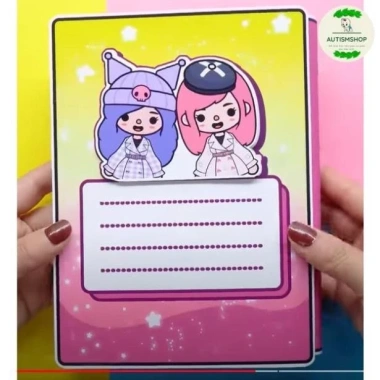 Đồ chơi giấy búp bê Tocaboca Wednesday - Ngôi nhà thủ công Kuromi và My Melody, 53.954₫ 8