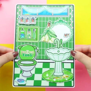 đồ chơi giấy búp bê Tocatiana - Bóc dán Kuromi cô tiên xanh cho bé gái - 99.000đ 8