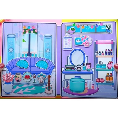 Đồ chơi giấy búp bê và tocaboca - Thuỷ cung nàng tiên cá, nhà Kuromi chỉ 120.000₫ 4