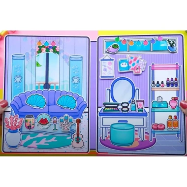 Đồ chơi giấy búp bê và tocaboca - Thuỷ cung nàng tiên cá, nhà Kuromi chỉ 120.000₫ 5