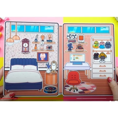 Đồ chơi giấy DIY Búp bê cô gái tóc hồng siêu dễ thương - Giá ưu đãi 99.000 VND 2