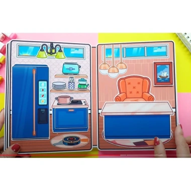 Đồ chơi giấy DIY Búp bê cô gái tóc hồng siêu dễ thương - Giá ưu đãi 99.000 VND 5