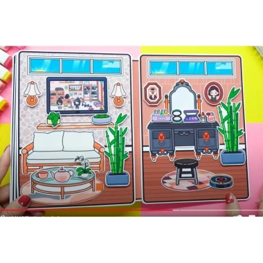 Đồ chơi giấy DIY Búp bê cô gái tóc hồng siêu dễ thương - Giá ưu đãi 99.000 VND 6