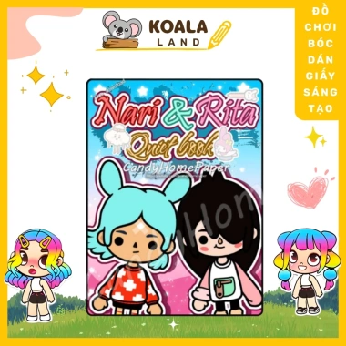 Đồ chơi giấy ngôi nhà búp bê Toca Boca Nari & Rita - Bộ thủ công bóc dán cho bé, giảm 18%