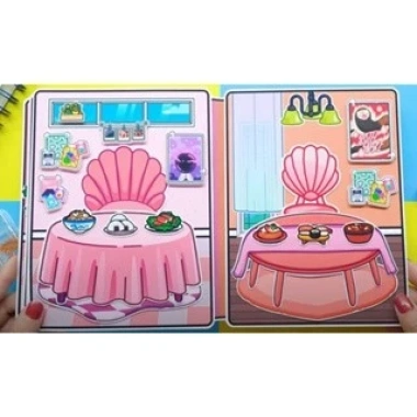 Đồ chơi giấy ngôi nhà búp bê Toca Boca Nari & Rita - Bộ thủ công bóc dán cho bé, giảm 18% 8 Đồ chơi giấy ngôi nhà búp bê Toca Boca Nari & Rita - Bộ thủ công bóc dán cho bé, giảm 18% 8