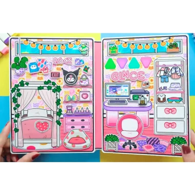 Đồ chơi giấy ngồi nhà búp bê tocaboca - Ngôi nhà Samsam Kuromi, giá chỉ 99.000₫ 3