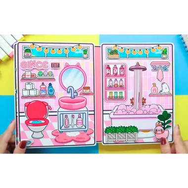 Đồ chơi giấy ngồi nhà búp bê tocaboca - Ngôi nhà Samsam Kuromi, giá chỉ 99.000₫ 4