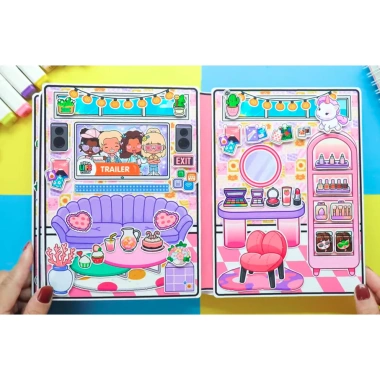 Đồ chơi giấy ngồi nhà búp bê tocaboca - Ngôi nhà Samsam Kuromi, giá chỉ 99.000₫ 5
