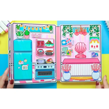 Đồ chơi giấy ngồi nhà búp bê tocaboca - Ngôi nhà Samsam Kuromi, giá chỉ 99.000₫ 6