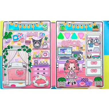 Đồ chơi giấy ngồi nhà búp bê tocaboca - Ngôi nhà Samsam Kuromi, giá chỉ 99.000₫ 7