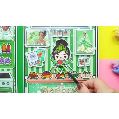 Đồ chơi giấy Princess Tiana Quiet Book - Búp bê giấy tocaboca, Giá ưu đãi 99.000₫ 2