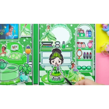 Đồ chơi giấy Princess Tiana Quiet Book - Búp bê giấy tocaboca, Giá ưu đãi 99.000₫ 3